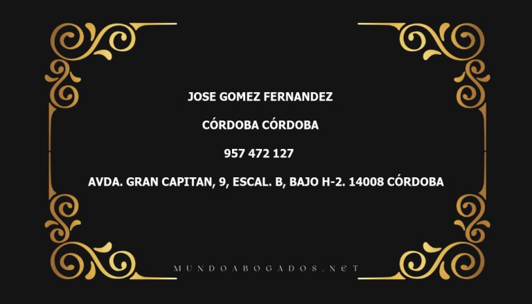 abogado Jose Gomez Fernandez en la localidad de Córdoba