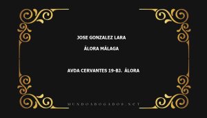 abogado Jose Gonzalez Lara en la localidad de Álora