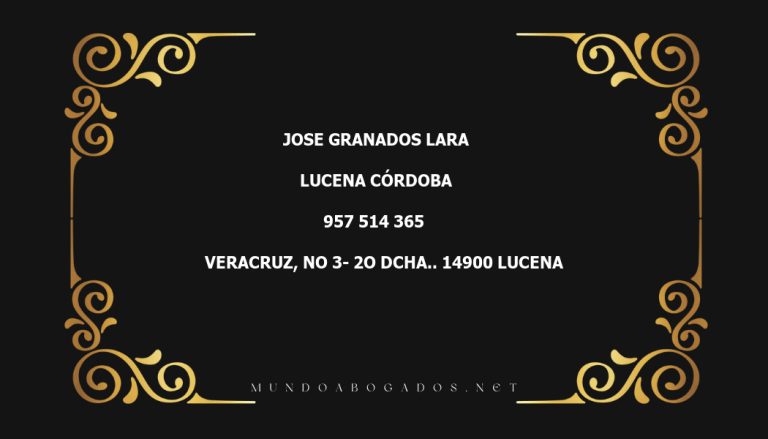 abogado Jose Granados Lara en la localidad de Lucena