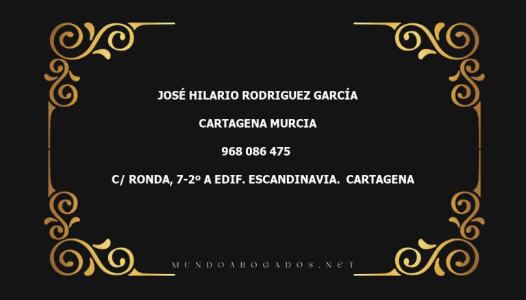 abogado José Hilario Rodriguez García en la localidad de Cartagena