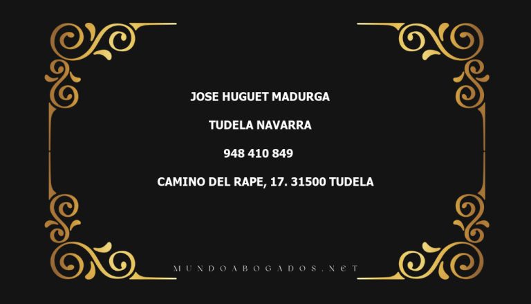 abogado Jose Huguet Madurga en la localidad de Tudela