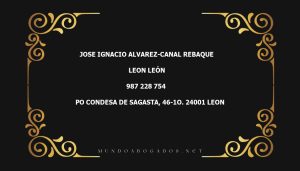 abogado Jose Ignacio Alvarez-Canal Rebaque en la localidad de Leon