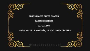 abogado Jose Ignacio Calvo Chacon en la localidad de Cáceres