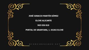 abogado José Ignacio Martín Gómez en la localidad de Elche