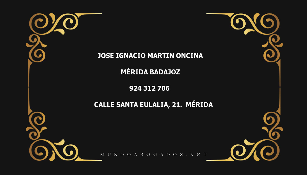 abogado Jose Ignacio Martin Oncina en la localidad de Mérida