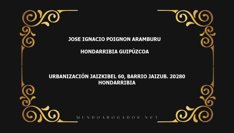 abogado Jose Ignacio Poignon Aramburu en la localidad de Hondarribia