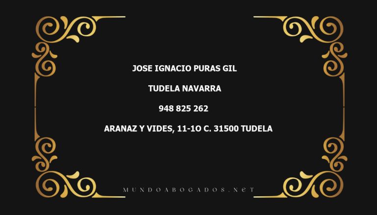 abogado Jose Ignacio Puras Gil en la localidad de Tudela