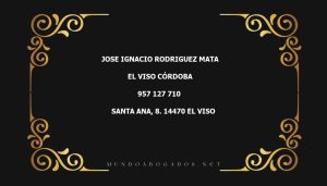 abogado Jose Ignacio Rodriguez Mata en la localidad de El Viso