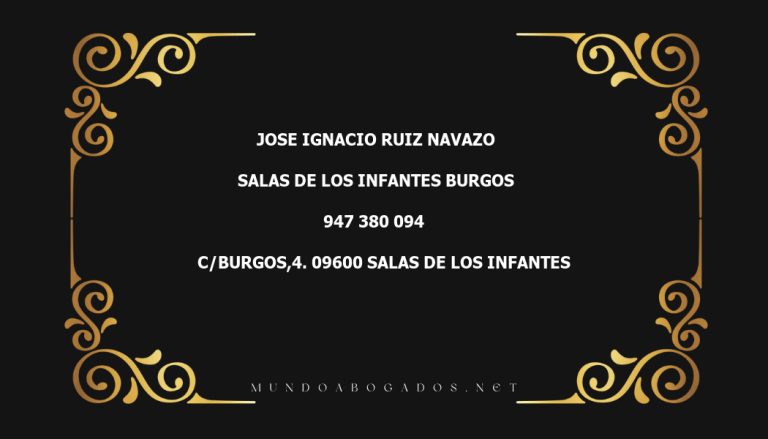 abogado Jose Ignacio Ruiz Navazo en la localidad de Salas de los Infantes