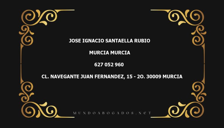 abogado Jose Ignacio Santaella Rubio en la localidad de Murcia