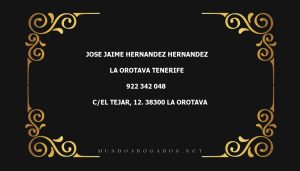 abogado Jose Jaime Hernandez Hernandez en la localidad de La Orotava