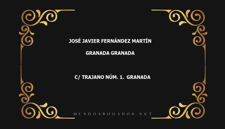 abogado José Javier Fernández Martín en la localidad de Granada