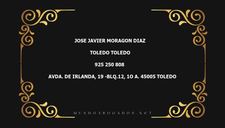 abogado Jose Javier Moragon Diaz en la localidad de Toledo