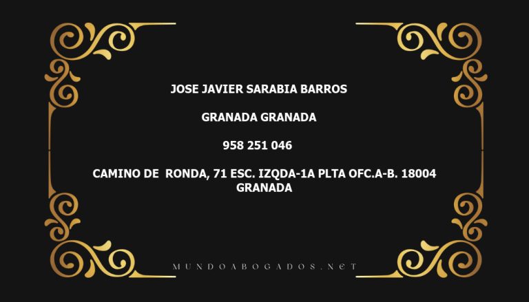 abogado Jose Javier Sarabia Barros en la localidad de Granada