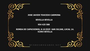 abogado Jose Javier Toucedo Carmona en la localidad de Sevilla