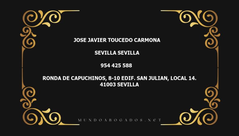 abogado Jose Javier Toucedo Carmona en la localidad de Sevilla