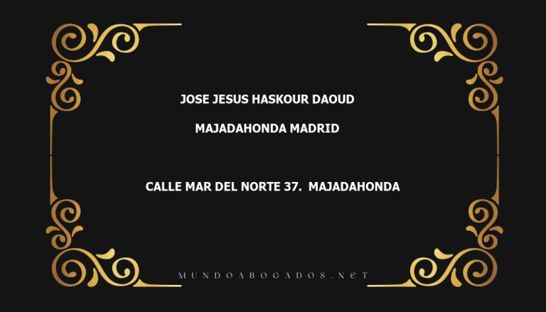 abogado Jose Jesus Haskour Daoud en la localidad de Majadahonda