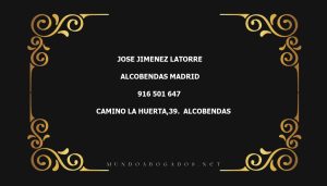 abogado Jose Jimenez Latorre en la localidad de Alcobendas