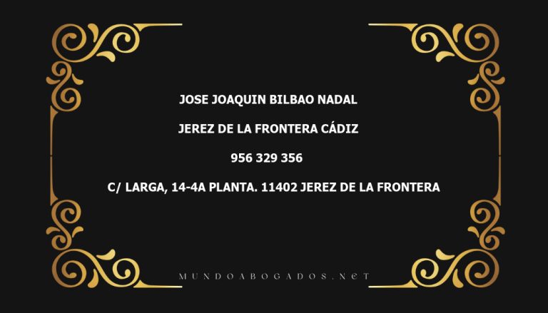 abogado Jose Joaquin Bilbao Nadal en la localidad de Jerez de la Frontera