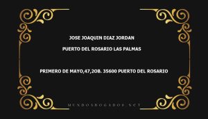 abogado Jose Joaquin Diaz Jordan en la localidad de Puerto del Rosario