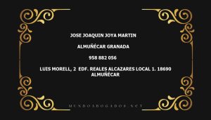 abogado Jose Joaquin Joya Martin en la localidad de Almuñécar