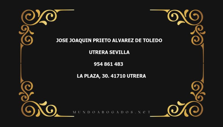 abogado Jose Joaquin Prieto Alvarez De Toledo en la localidad de Utrera