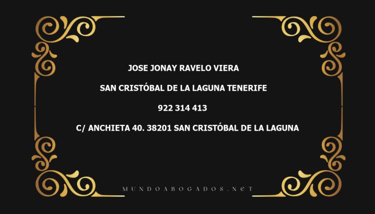 abogado Jose Jonay Ravelo Viera en la localidad de San Cristóbal de La Laguna