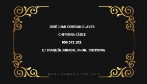 abogado José Juan Cebrian Claver en la localidad de Chipiona