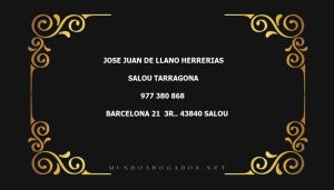 abogado Jose Juan De Llano Herrerias en la localidad de Salou