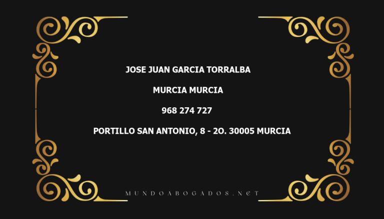 abogado Jose Juan Garcia Torralba en la localidad de Murcia