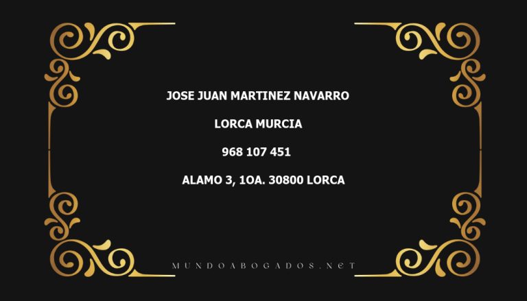 abogado Jose Juan Martinez Navarro en la localidad de Lorca