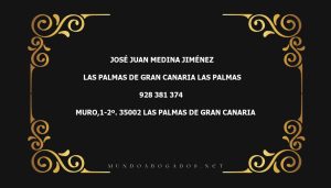 abogado José Juan Medina Jiménez en la localidad de Las Palmas de Gran Canaria