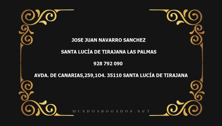 abogado Jose Juan Navarro Sanchez en la localidad de Santa Lucía de Tirajana