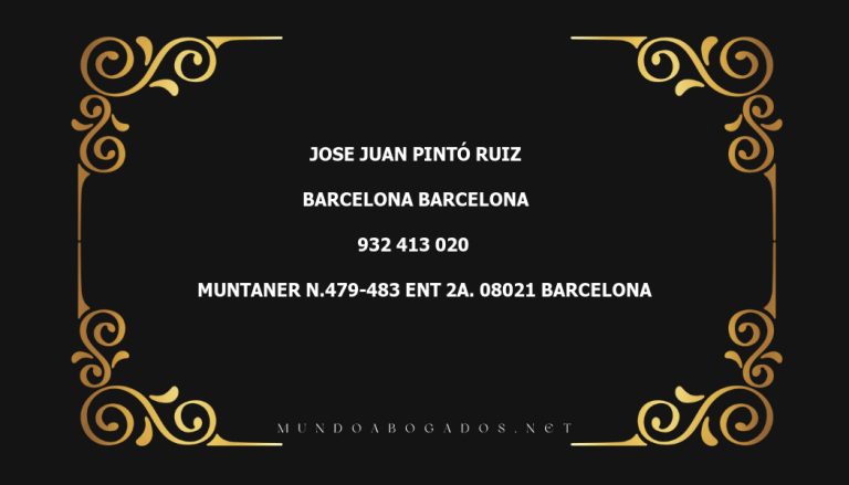 abogado Jose Juan Pintó Ruiz en la localidad de Barcelona