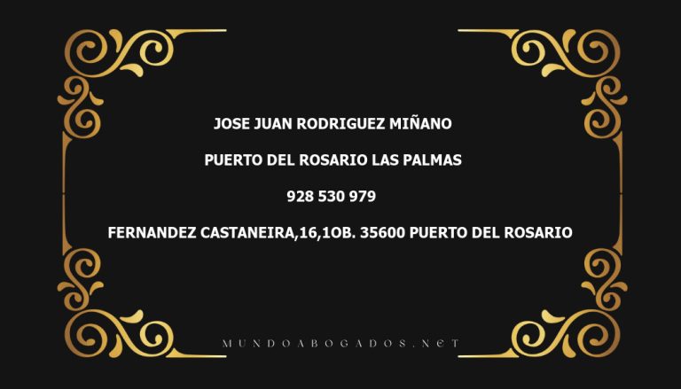 abogado Jose Juan Rodriguez Miñano en la localidad de Puerto del Rosario