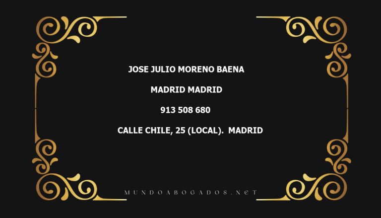 abogado Jose Julio Moreno Baena en la localidad de Madrid