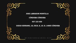 abogado Jose Labrador Montilla en la localidad de Córdoba