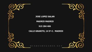 abogado Jose Lopez Galan en la localidad de Madrid