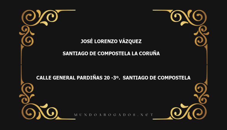 abogado José Lorenzo Vázquez en la localidad de Santiago de Compostela