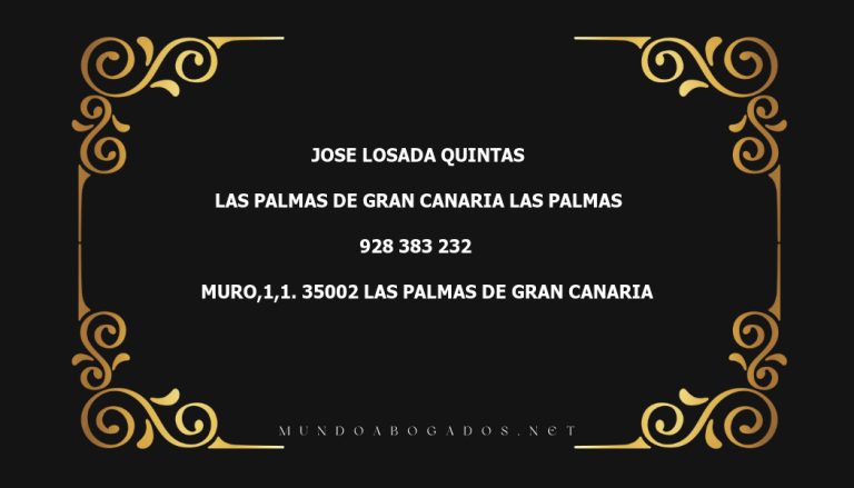 abogado Jose Losada Quintas en la localidad de Las Palmas de Gran Canaria