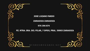 abogado Jose Lozano Pardo en la localidad de Zaragoza