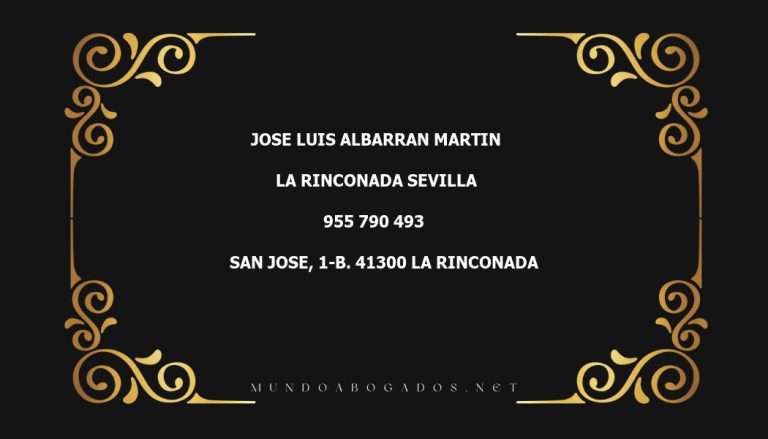 abogado Jose Luis Albarran Martin en la localidad de La Rinconada