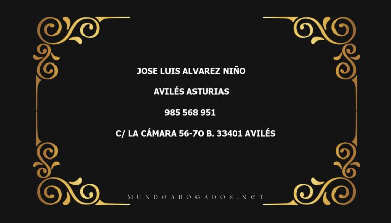 abogado Jose Luis Alvarez Niño en la localidad de Avilés