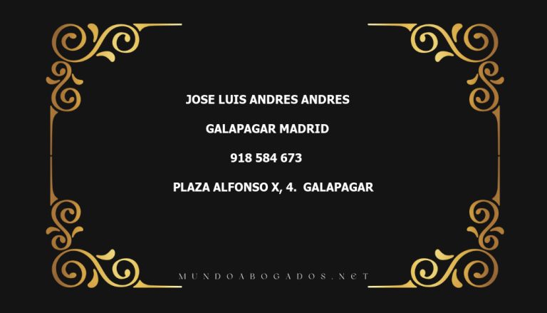 abogado Jose Luis Andres Andres en la localidad de Galapagar