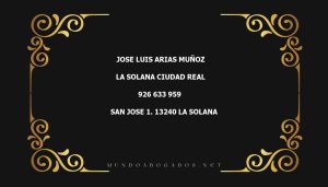 abogado Jose Luis Arias Muñoz en la localidad de La Solana