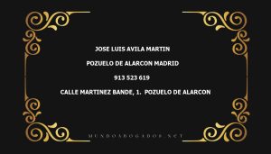 abogado Jose Luis Avila Martin en la localidad de Pozuelo de Alarcon