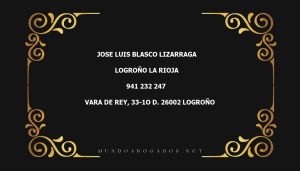 abogado Jose Luis Blasco Lizarraga en la localidad de Logroño