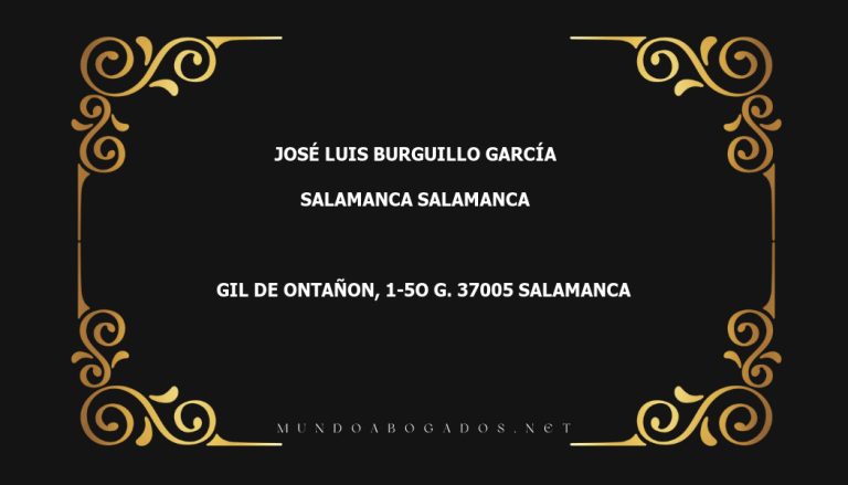 abogado José Luis Burguillo García en la localidad de Salamanca