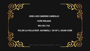 abogado Jose Luis Cansino Carrillo en la localidad de Coín