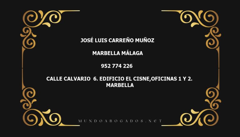 abogado José Luis Carreño Muñoz en la localidad de Marbella